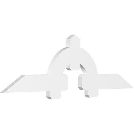 Ekena Millwork Ericson Architectural Grade PVC Gable Bracket, 72"W x 21"H x 2"D x 6"F, 7/12 Pitch GBP072X21X0206ERI00